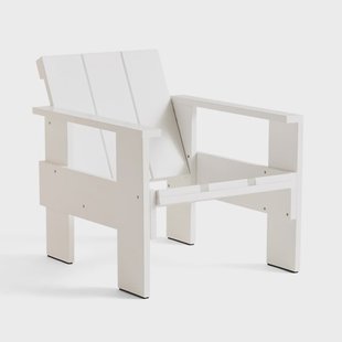 HAY Crate lounge stoel gelakt sparrenhout White