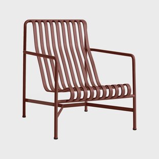 HAY Palissade High loungefauteuil Iron red