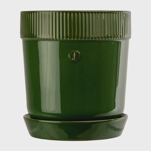 Sagaform Elise bloempot met schotel Ø14 cm Groen Sagaform Elise bloempot met schotel Ø14 cm Groen