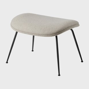 GUBI Beetle Ottoman voetenbankje volledig gestoffeerd conic base Plain 0025-black