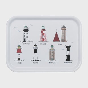 Almedahls Zweedse vuurtorens dienblad 20x27 cm Multi