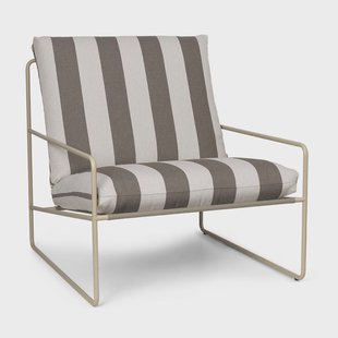 Ferm Living Desert fauteuil Cash stripe-chocolate