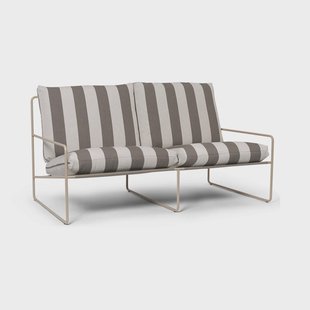 Ferm Living Desert 2-zits bank Cash stripe-chocolate