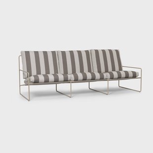 Ferm Living Desert driezitsbank Cash stripe-chocolate