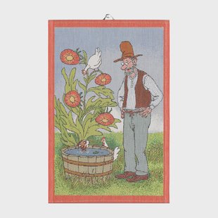 Ekelund Linneväveri Pettson & Findus keukenhanddoek Findus badar