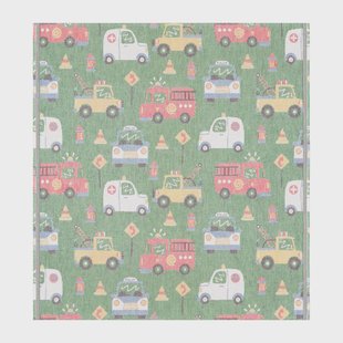 Ekelund Linneväveri Bilar babydeken 70x75 cm
