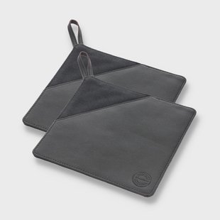 Pillivuyt Pillivuyt Gourmet pannenlap 20,5x20,5 cm 2-pack Zwart leer