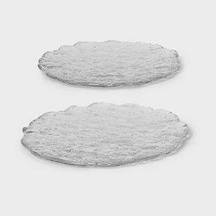 Ferm Living Momento glazen stenen 2-pack Ø21 cm