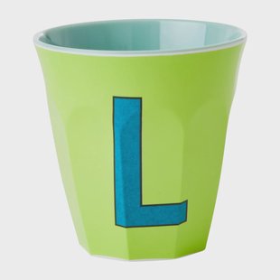 RICE Rice melaminebeker medium letter L 30 cl Lime green