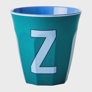 RICE Rice melaminebeker medium letter Z 30 cl Green