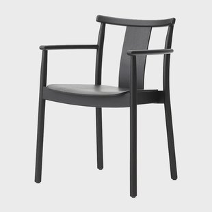 Audo Copenhagen Merkur stoel met armleuningen Black