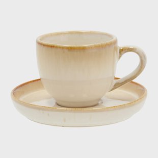 Bitz Bitz espressokop met schotel 7 cl Roomwit Bitz Bitz espressokop met schotel 7 cl Roomwit