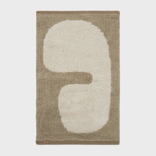 Ferm Living Lay badmat 50x70 cm Dark taupe-off white