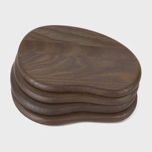 Ferm Living Cairn butter boards serveerplank 4-delig Dark Brown