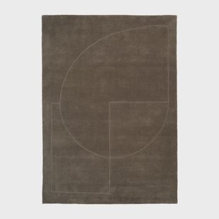 Linie Design Lineal Poem wollen vloerkleed Moss, 250x350 cm