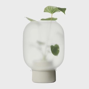Gejst Nebl bloempot mat glas Ø26 cm Grijs