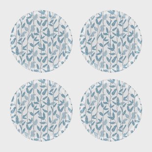 Åry Home Mougli Blue glasonderzetter Ø11 cm 4-pack Blue-white