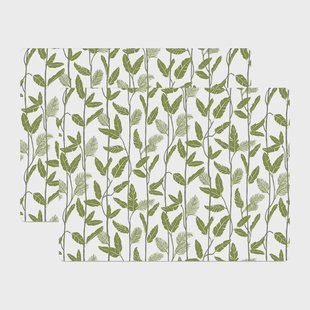 Åry Home Mougli Green placemat 30x40 cm 2-pack Green-white
