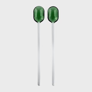 Muurla Muurla saladebestek glas 2-pack Green-clear