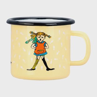 Muurla Pippi Langkous emaillen mok 25 cl Footsteps