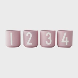 Design Letters Mini Cups beker set van 4 Lavender