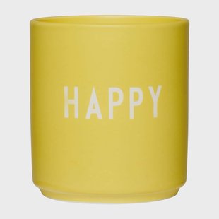 Design Letters Design Letters favoriete mok 25 cl Happy-yellow