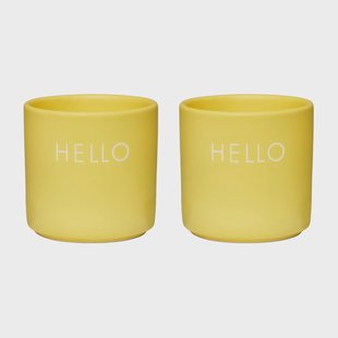 Design Letters Design Letters eierdop 2-pack Hello-yellow