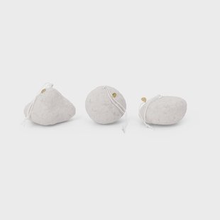 Ferm Living Snowball ornaments kerstboomhanger 3-delig White