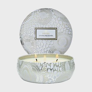 Voluspa Japonica 3-wick Tin geurkaars 40 uur Sparkling Cuvée