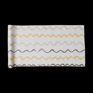 Fine Little Day Gestreepte tafelloper 45x150 cm White-yellow