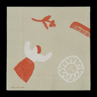 Fine Little Day Figures servet 20-pack Beige-red