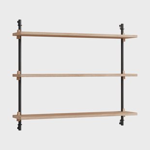 MOEBE Moebe wall shelving ws.65.1 Eikenhout-zwart MOEBE Moebe wall shelving ws.65.1 Eikenhout-zwart