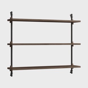 MOEBE Moebe wall shelving ws.65.1 Gerookt eikenhout-zwart