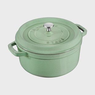 STAUB Staub ronde braadpan van gietijzer 5,2 l Salie