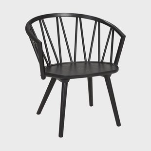 Hans K ZigZag loungestoel Essenhout zwarte beits