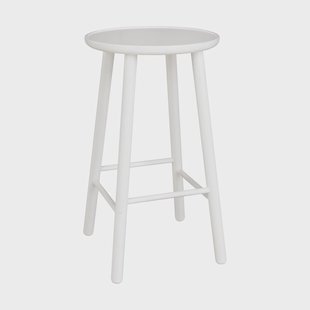 Hans K ZigZag barkruk 63 cm Wit berkenhout