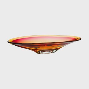 Kosta Boda Vision schotel Ø52,5 cm Roze-amber Kosta Boda Vision schotel Ø52,5 cm Roze-amber