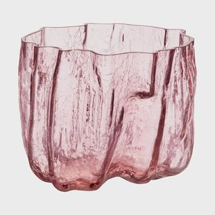 Kosta Boda Crackle vaas 17,5 cm Roze