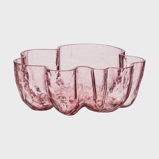 Kosta Boda Crackle kom 10,5 cm Roze