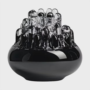 Kosta Boda Polar kaarsenhouder 200 mm Zwart