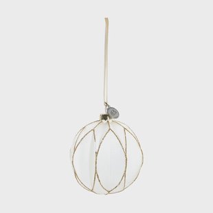 Lene Bjerre Navina kerstbal Ø8 cm White-Light gold