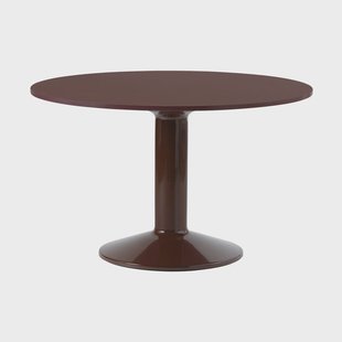 Muuto Midst cafétafel Ø120 cm Dark Red Linoleum-Dark Red