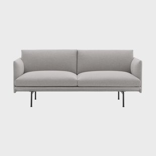 Muuto Outline bank 2-zits Clay 12-Black