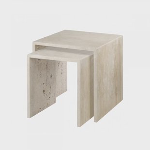 blomus Varu bijzettafel 2-delig Travertine