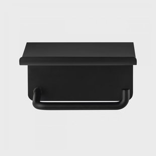 blomus Modo wc-papierhouder met plankje Black