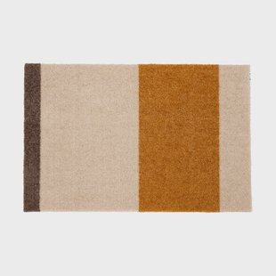 tica copenhagen Stripes deurmat horizontaal Ivory-dijon-brown, 40x60 cm