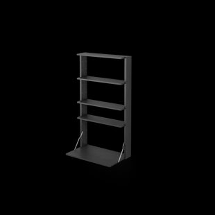 Massproductions Gridlock - M1-A4-0-D wandrek met bureau Black stained Ash