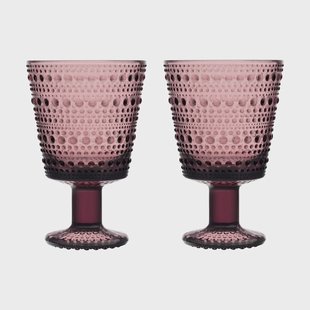 Iittala Kastehelmi glas op voet 26cl 2-pack Heide