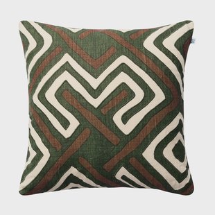 Chhatwal & Jonsson Gujarat kussenhoes 50x50 cm Taupe-Cactus Green