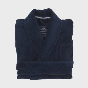 Lexington Hotel Velour ochtendjas XL Dress Blue